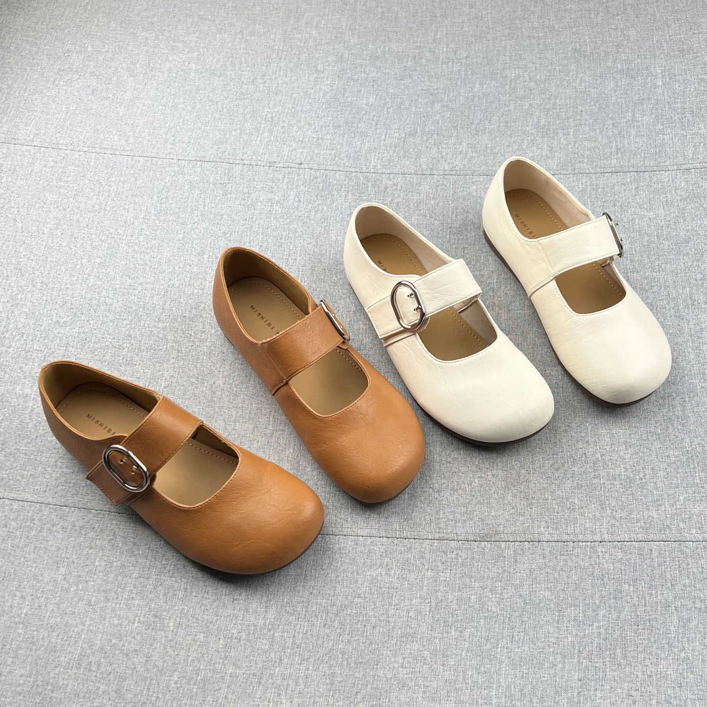 米新款~软面魔术贴圆头平跟玛丽珍鞋2026年春款防滑单鞋乐福鞋,女鞋,玛丽珍鞋,淘宝优惠券,粉丝福利购,淘宝优惠卷