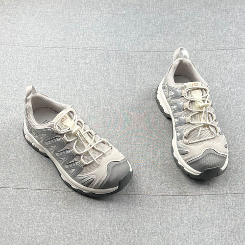 真皮网面系带防滑户外登山鞋女