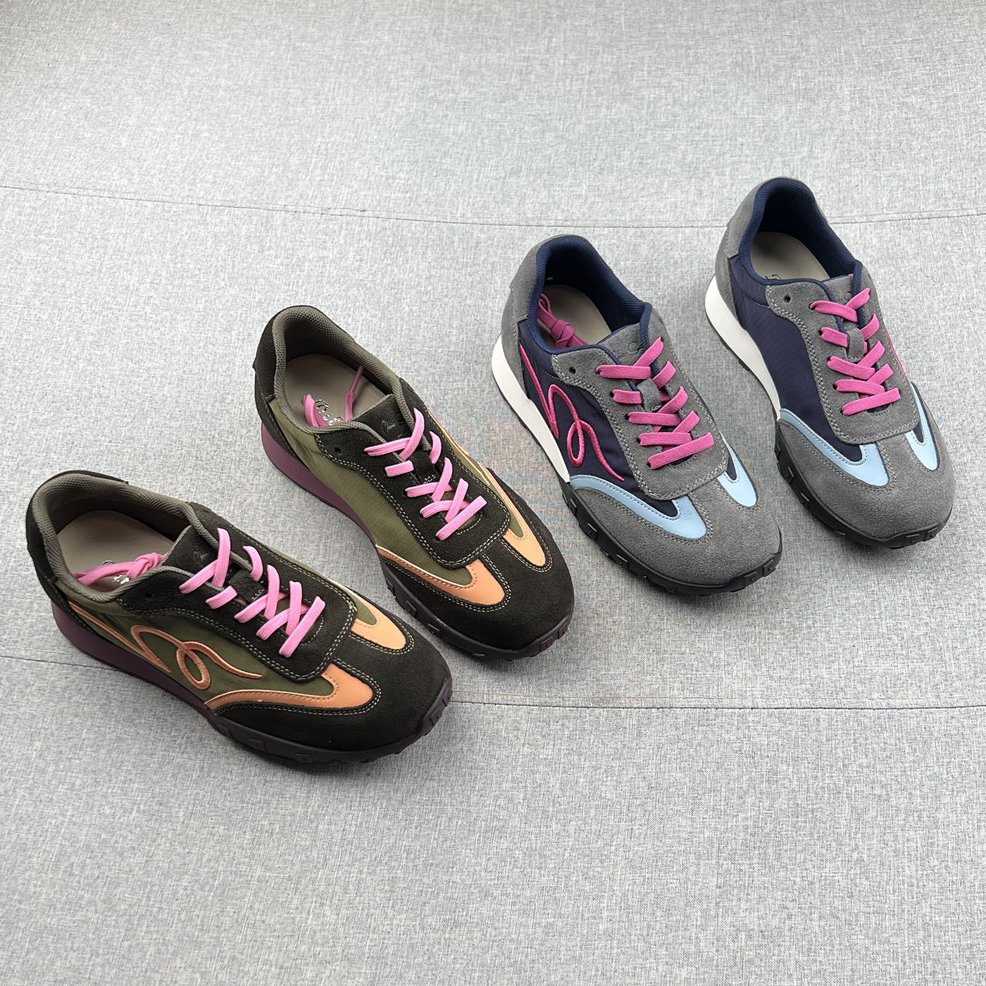 真皮圆头系带防滑底慢跑鞋阿甘鞋2026年春款轻便运动休闲登山鞋,女鞋,时尚休闲鞋,淘宝优惠券,粉丝福利购,淘宝优惠卷