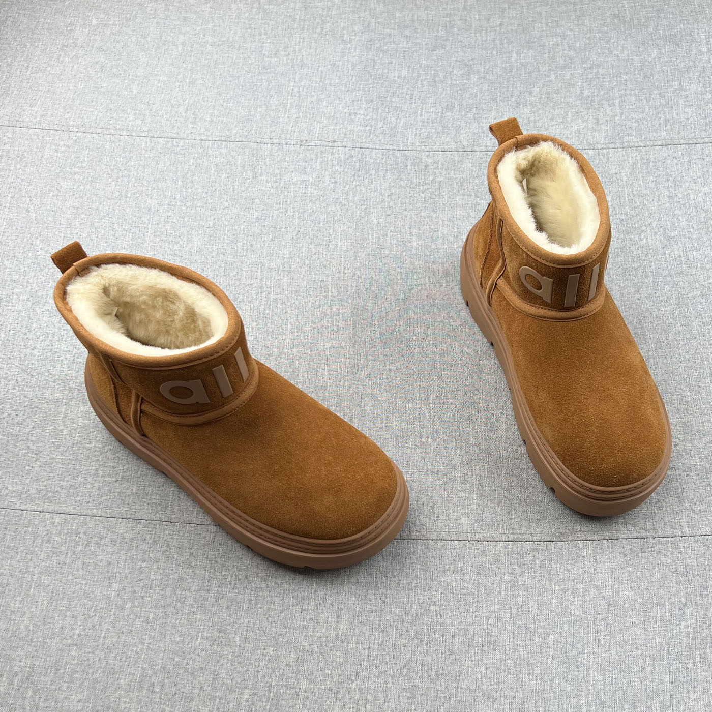 真皮羊毛绒套筒厚底增高雪地靴女