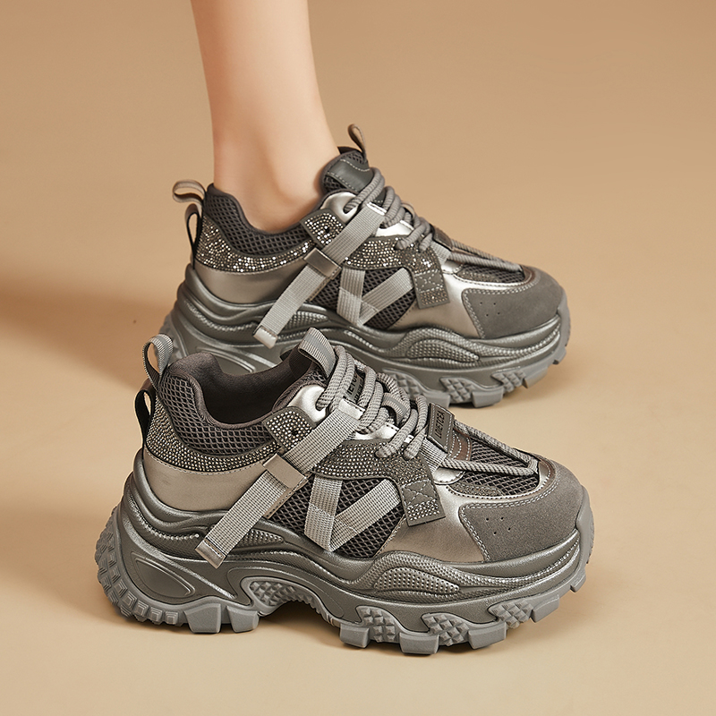 爆款女鞋网面老爹鞋透气跑步鞋