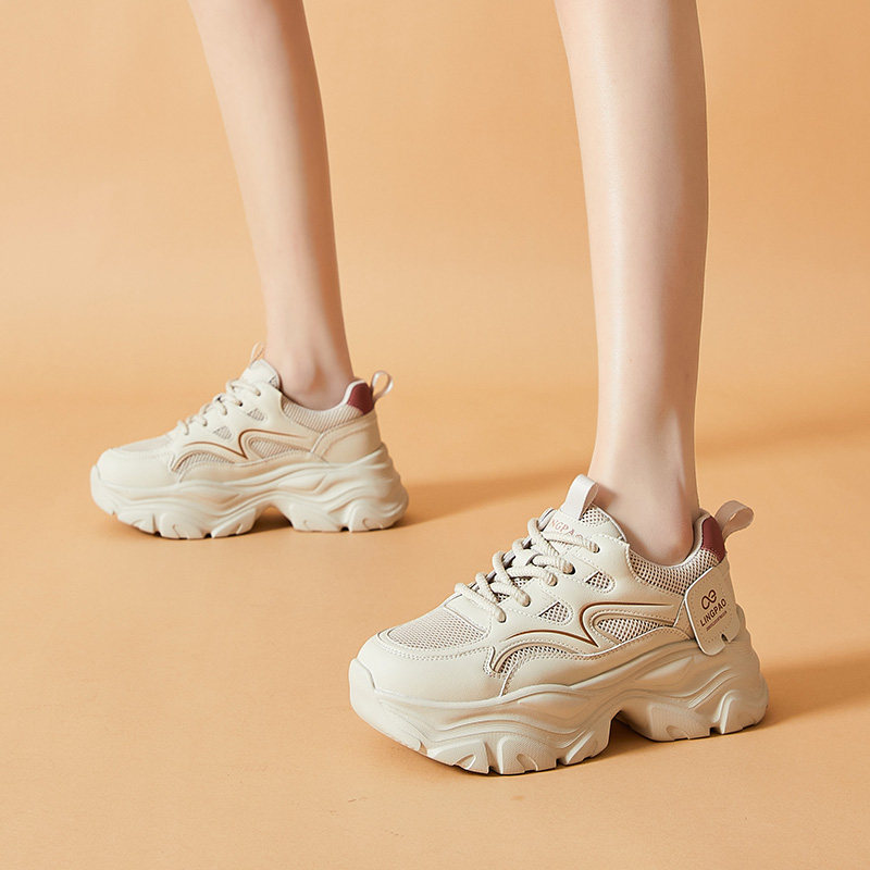 爆款女鞋春秋老爹鞋女ins网面运动鞋学生百搭韩版软底透气跑步鞋,女鞋,老爹鞋,淘宝优惠券,粉丝福利购,淘宝优惠卷