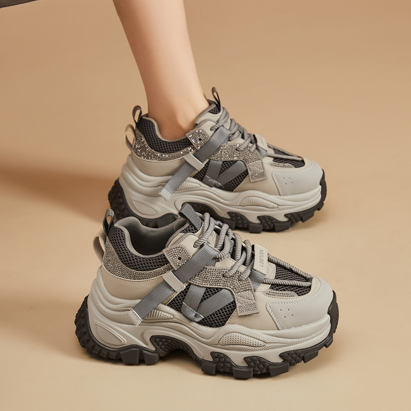 爆款女士网面老爹鞋透气跑步鞋