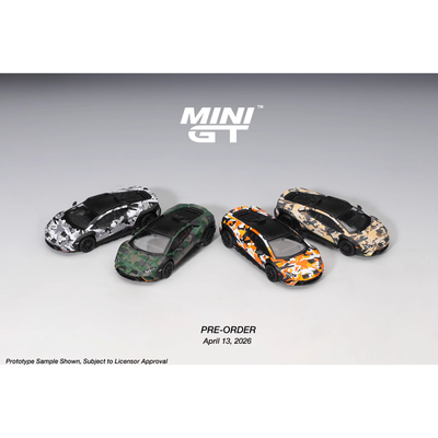 【预售】MINI GT1:64 MGTS0026 兰博基尼 迷彩套装合金汽车模型
