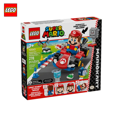 LEGO乐高超级马里奥72043马力欧和标准型卡丁车益智拼装积木玩具
