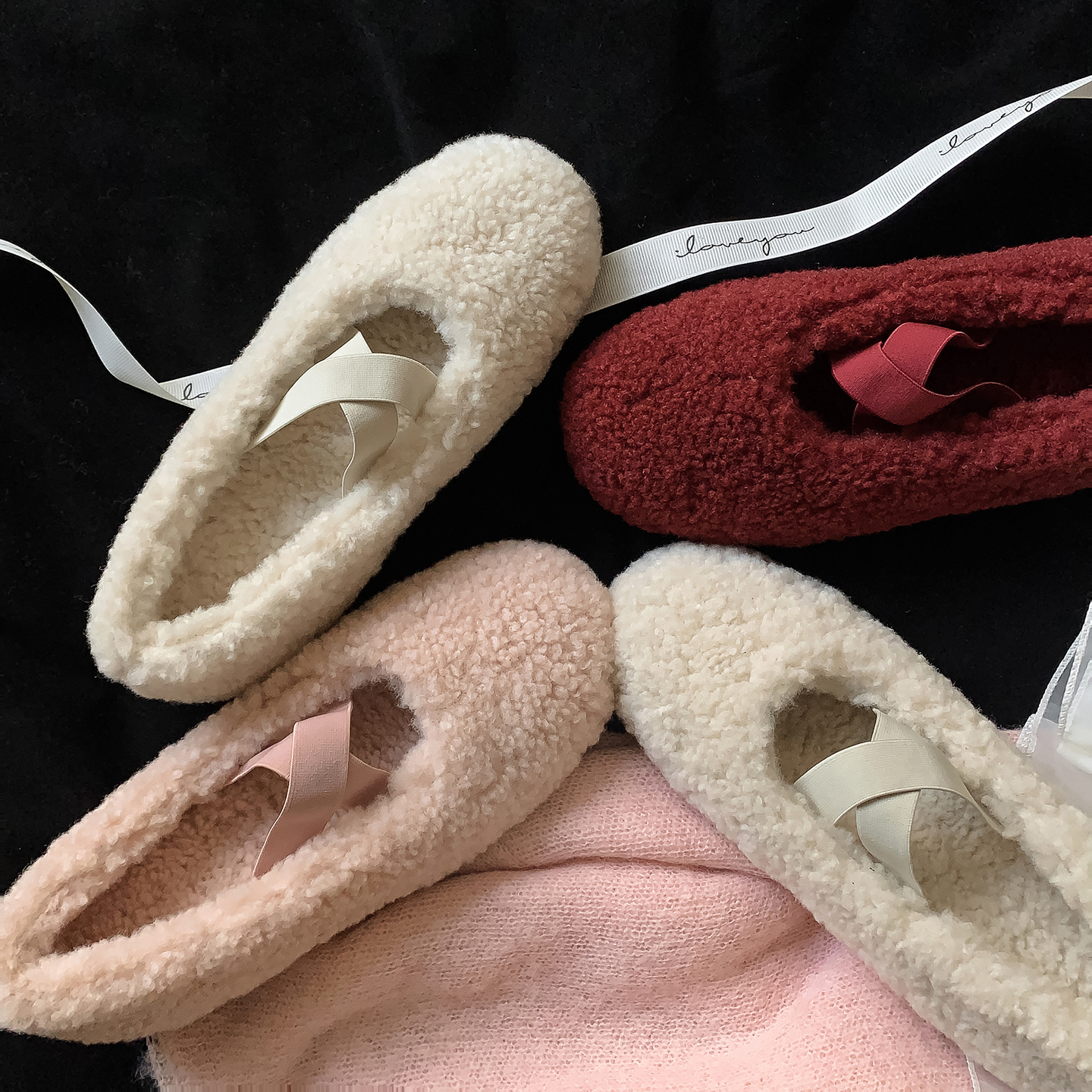 羊皮毛一体~交叉带玛丽珍毛毛鞋