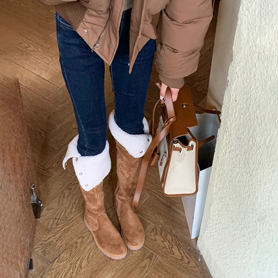 三种跟高三种内里过膝长靴雪地靴