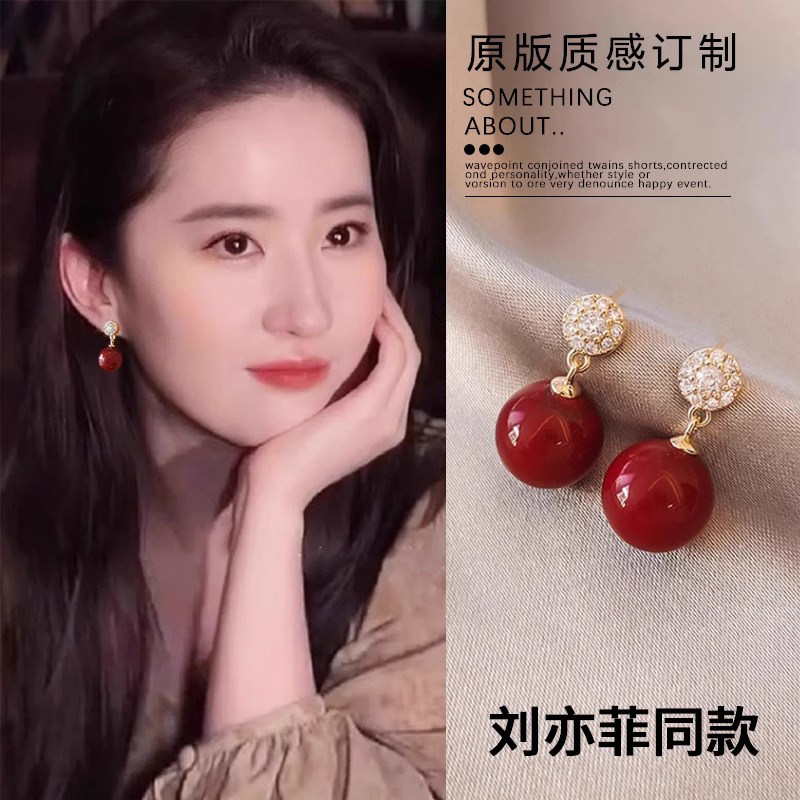 珍珠纯银针耳钉无耳洞耳夹耳环
