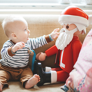 潮玩德国playmobil摩比世界 圣诞老人XXL圣诞礼物大新年人偶摆件