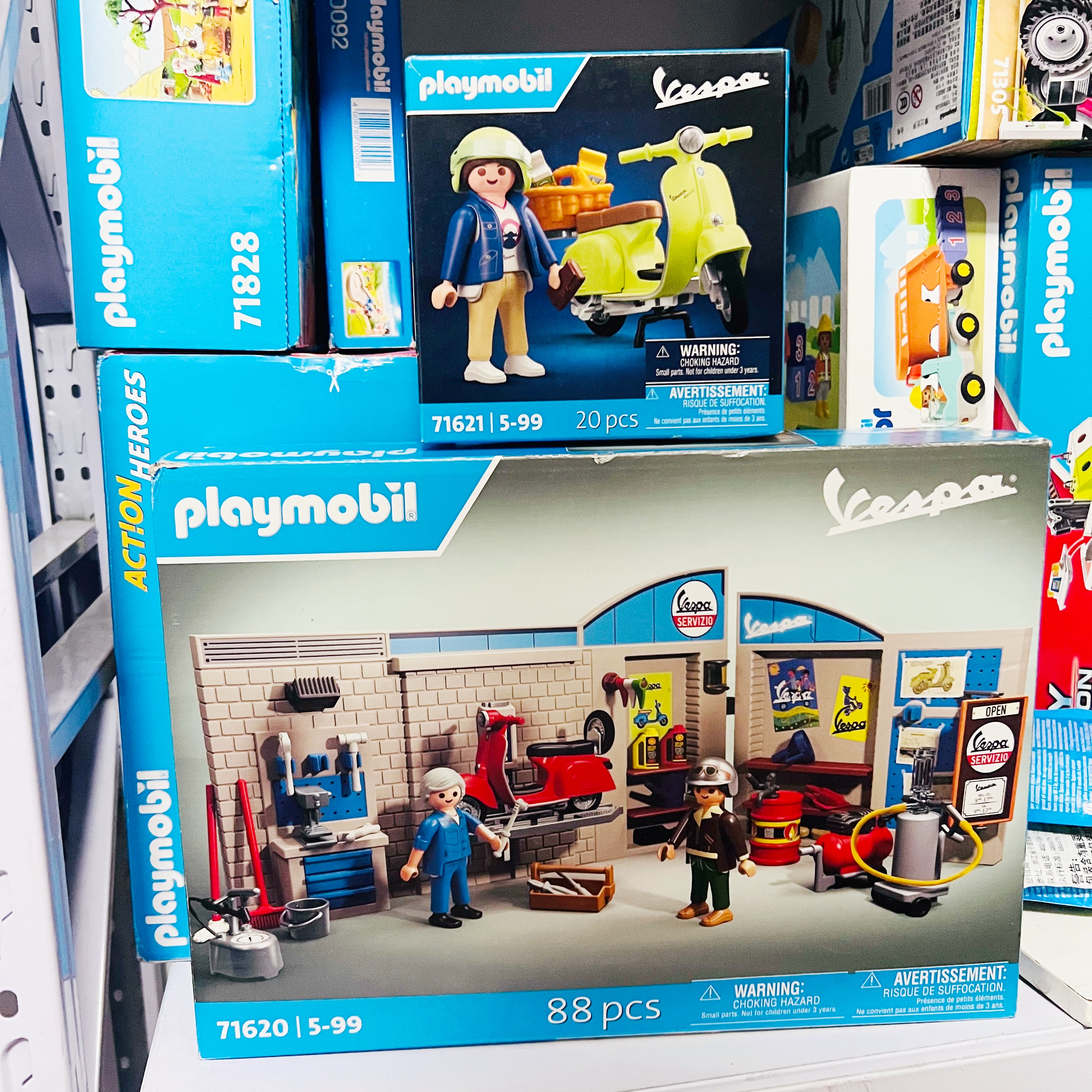 德国摩比世界玩具车playmobil摩托车维修场城市过家家拼组装积木