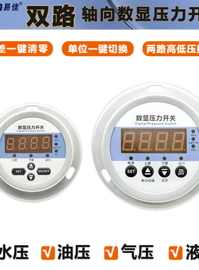 双组继电器智能数显压力开关RS485通讯控制器YW-H828Z轴向4-20mA