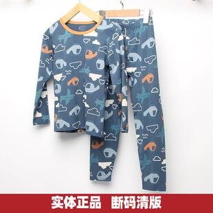 威奇猫儿童内衣套装棉莫秋衣秋裤宝宝睡衣男童小孩保暖衣831M4674