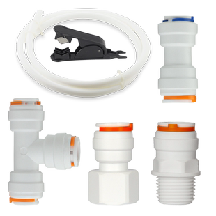4分PE商用净水器水管12.7转四分内丝快接直通1/2外牙快插配件接头