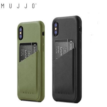 荷兰Mujjo适用于苹果X防摔皮套iPhone Xs保护套Xs Max手机壳钱夹插卡小牛皮真皮皮套