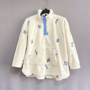 新款 loose 大码 珊瑚绒卫衣套头宽松外套fleece jacket 女装 美单fr