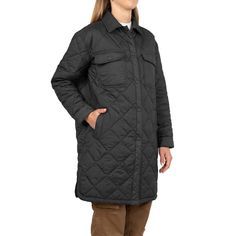 女装 quilted 菱形格薄款 外套diamond Jacket 棉衣中长款 美单TI大码