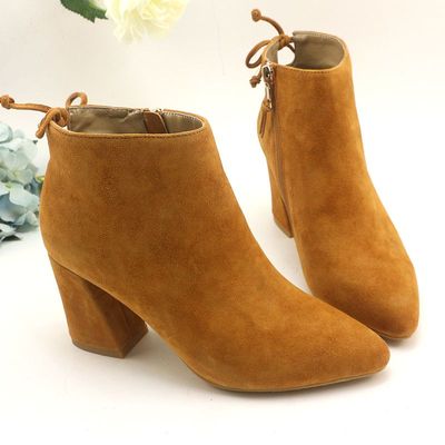 加绒保暖短靴休闲羊反绒