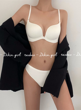 前扣文胸夏季薄款白色性感镂空胸罩2025年新款爆款内衣女聚拢小胸