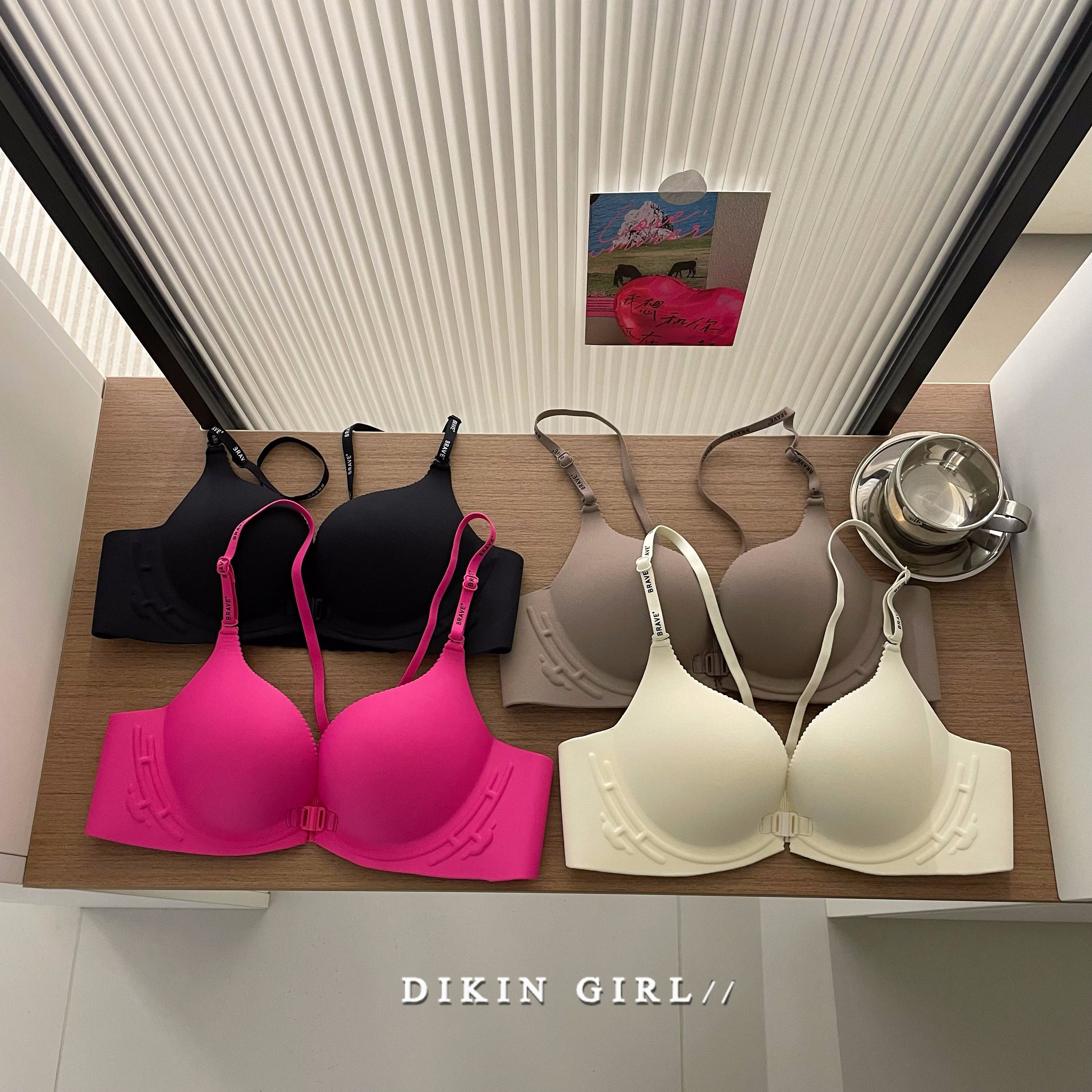 内衣女小胸聚拢显大胸夏季胸罩新款前扣美背内衣性感无痕文胸套装,女士内衣/男士内衣/家居服,文胸,淘宝优惠券,粉丝福利购,淘宝优惠卷