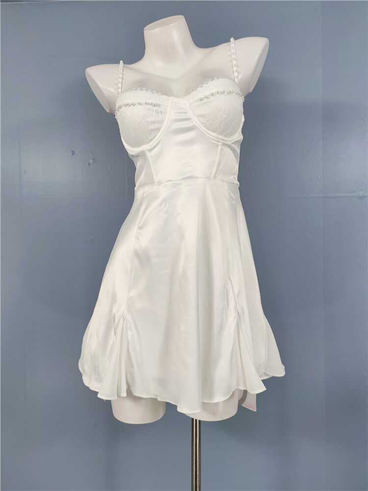 薄款绸短袖原单外贸夏季缎面短裙