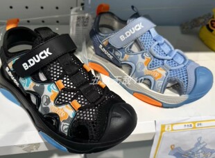 B.duck男童2024夏包头运动凉鞋中大童户外防滑沙滩鞋童鞋技能童鞋
