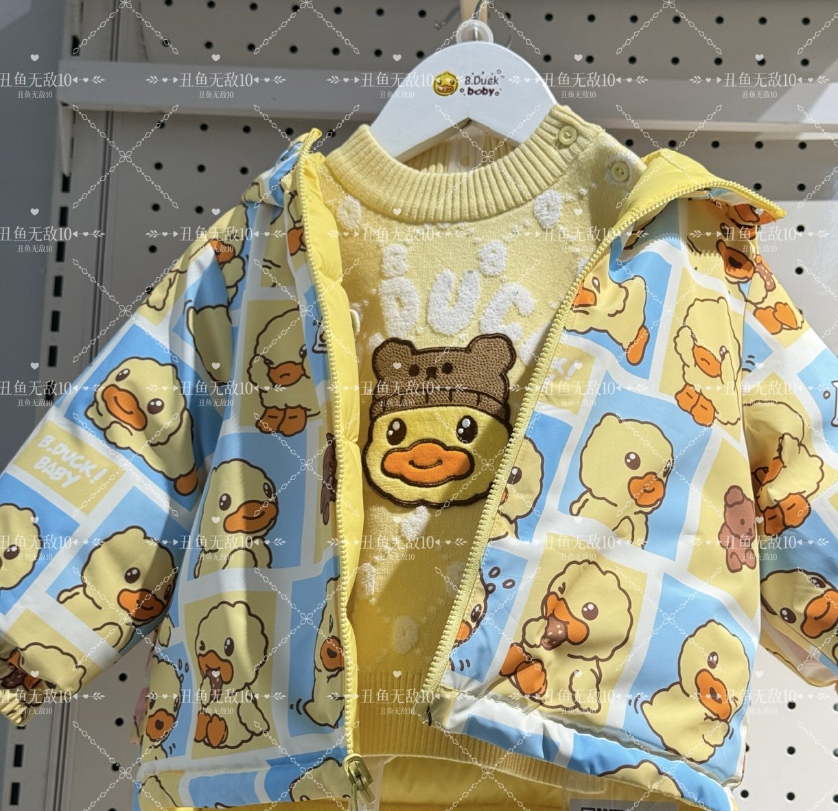 特小黄鸭正反两穿男女宝宝羽绒服外套冬季保暖5616110白鸭绒连帽