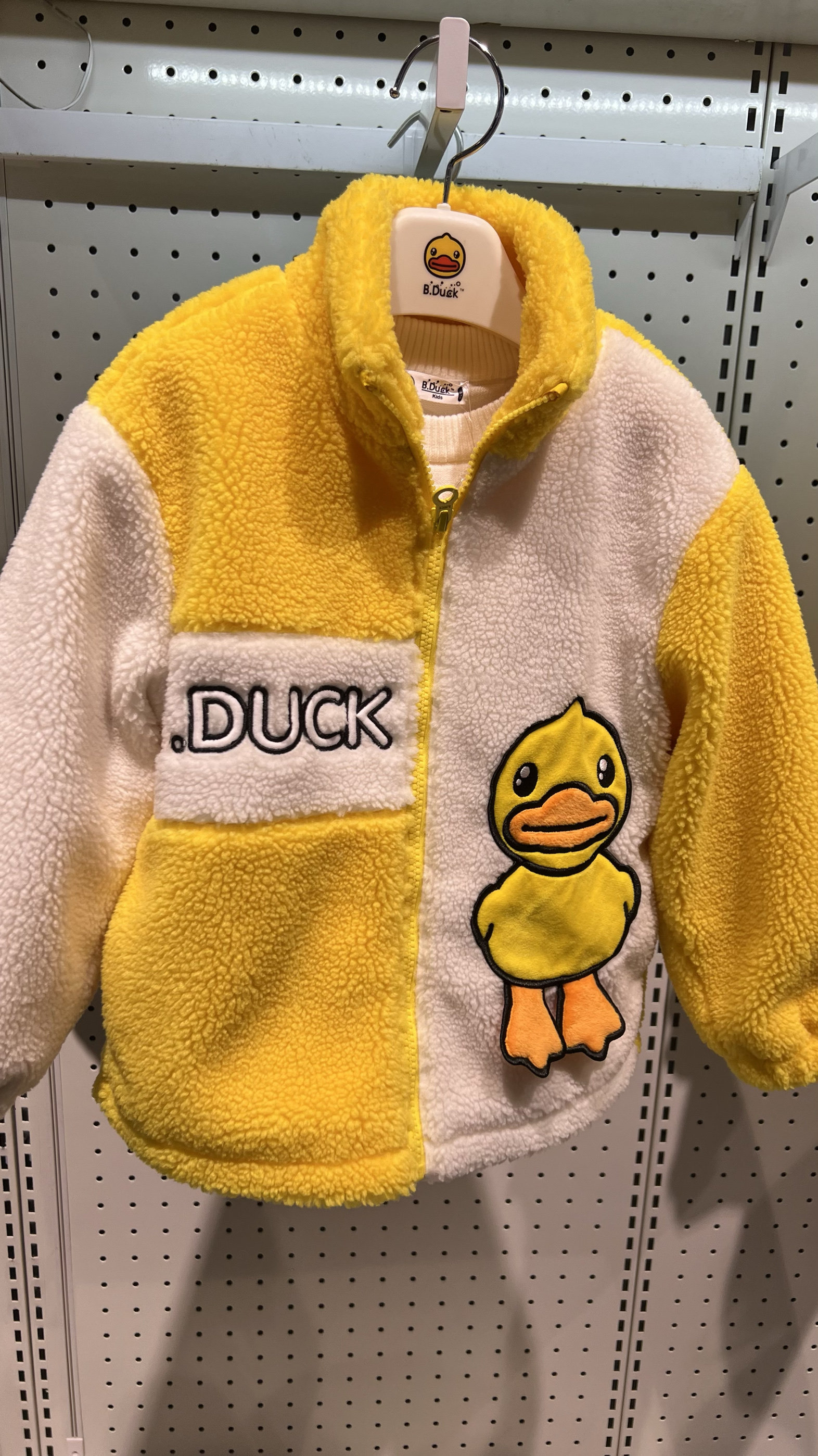 特价处理小黄鸭儿童秋冬羊羔毛保暖外套3407305男女大童装冬装