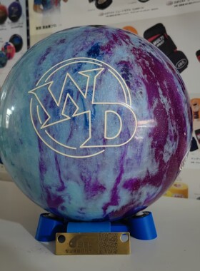 美国哥伦300品牌 畅销直线保龄球 WD白点 兰紫混色  10磅11磅