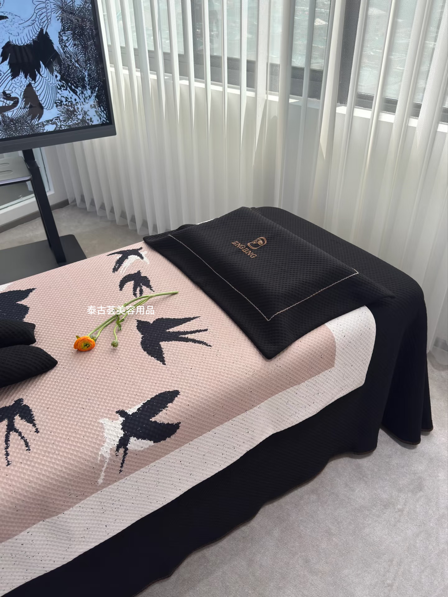 高端美容床罩四件套四季通用美容院被套按摩床单理疗头疗中古风