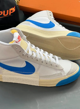 耐克秋冬中帮板鞋Nike Blazer mid '77 Remastered蓝白DQ7673-102