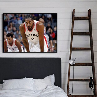 科怀伦纳德挂画快船队挂画NBA名宿海报墙画篮球明星宿舍壁画