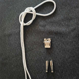 白色波洛领带配件bolotie男女金属吊坠帽绳卡扣吊钟手工diy配饰2