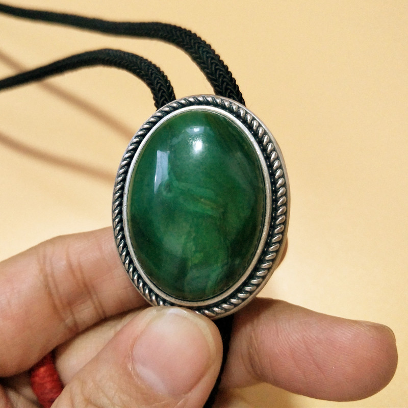 绿玉波洛领带男生西服正装新郎宝石领绳红色复古收藏领结韩版