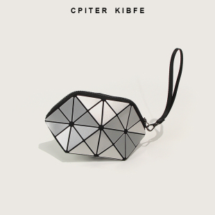 KIBFE时尚 CPITER 手机包新品 几何菱格手拿包迷你零钱小包包化妆包