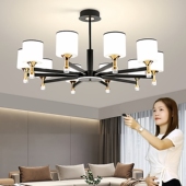 客厅吊灯2026新款 现代简约大气轻奢餐厅广东中山铁艺灯具别墅全屋