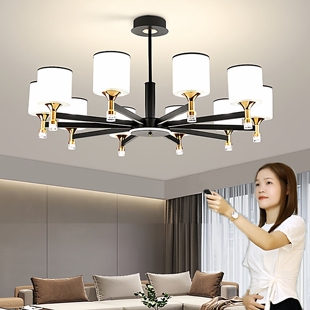 客厅吊灯2026新款现代简约大气轻奢餐厅广东中山铁艺灯具别墅全屋