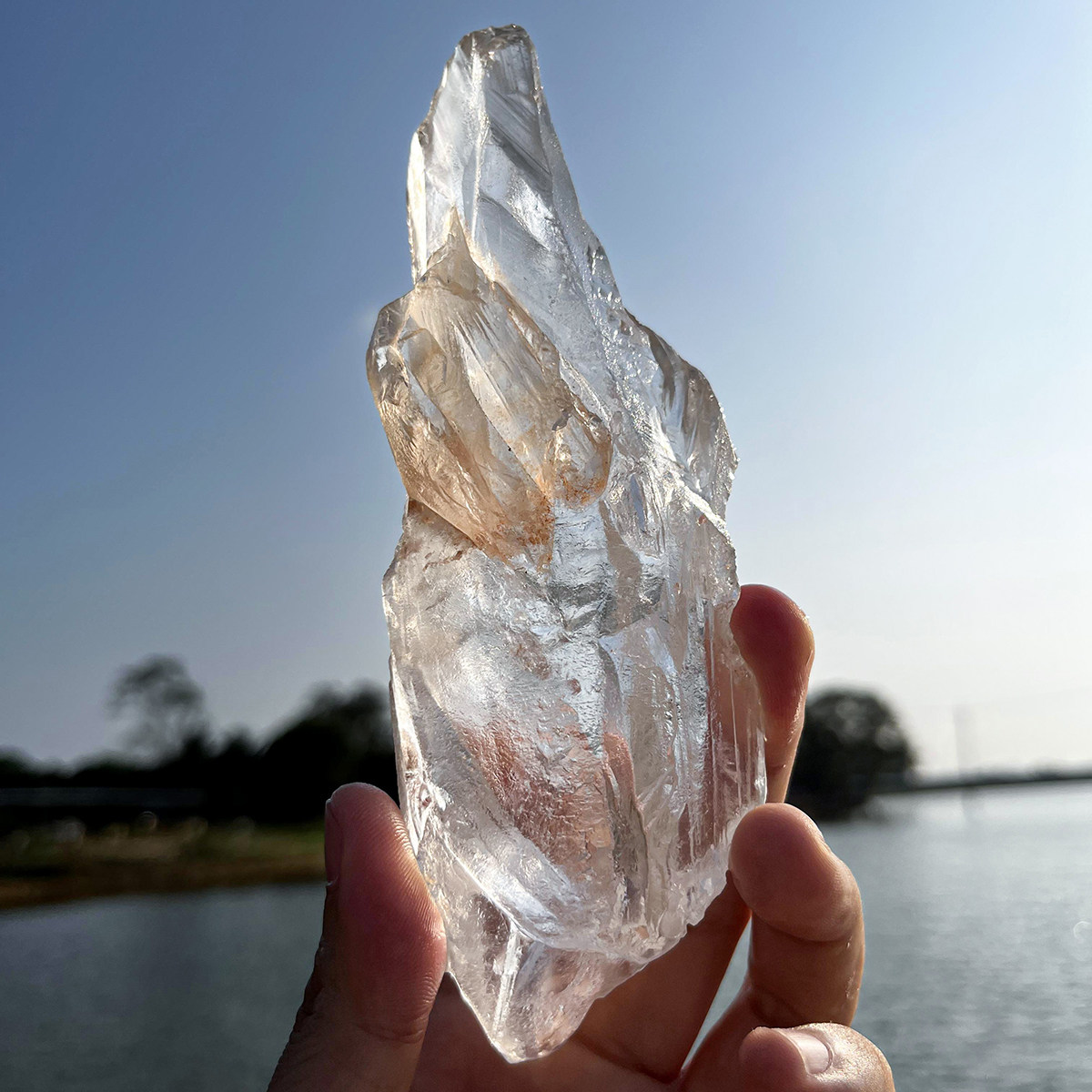 天然喜马拉雅涅槃螺旋白水晶