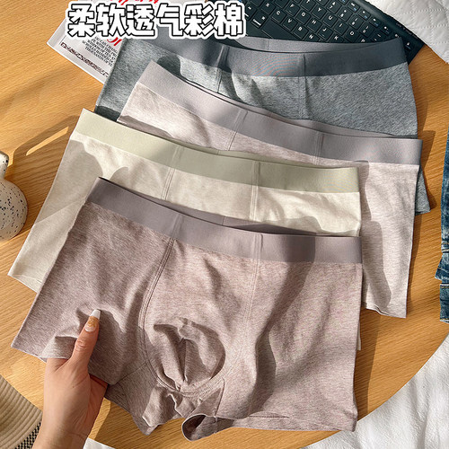 印内无痕彩棉内裤男7A抑菌
