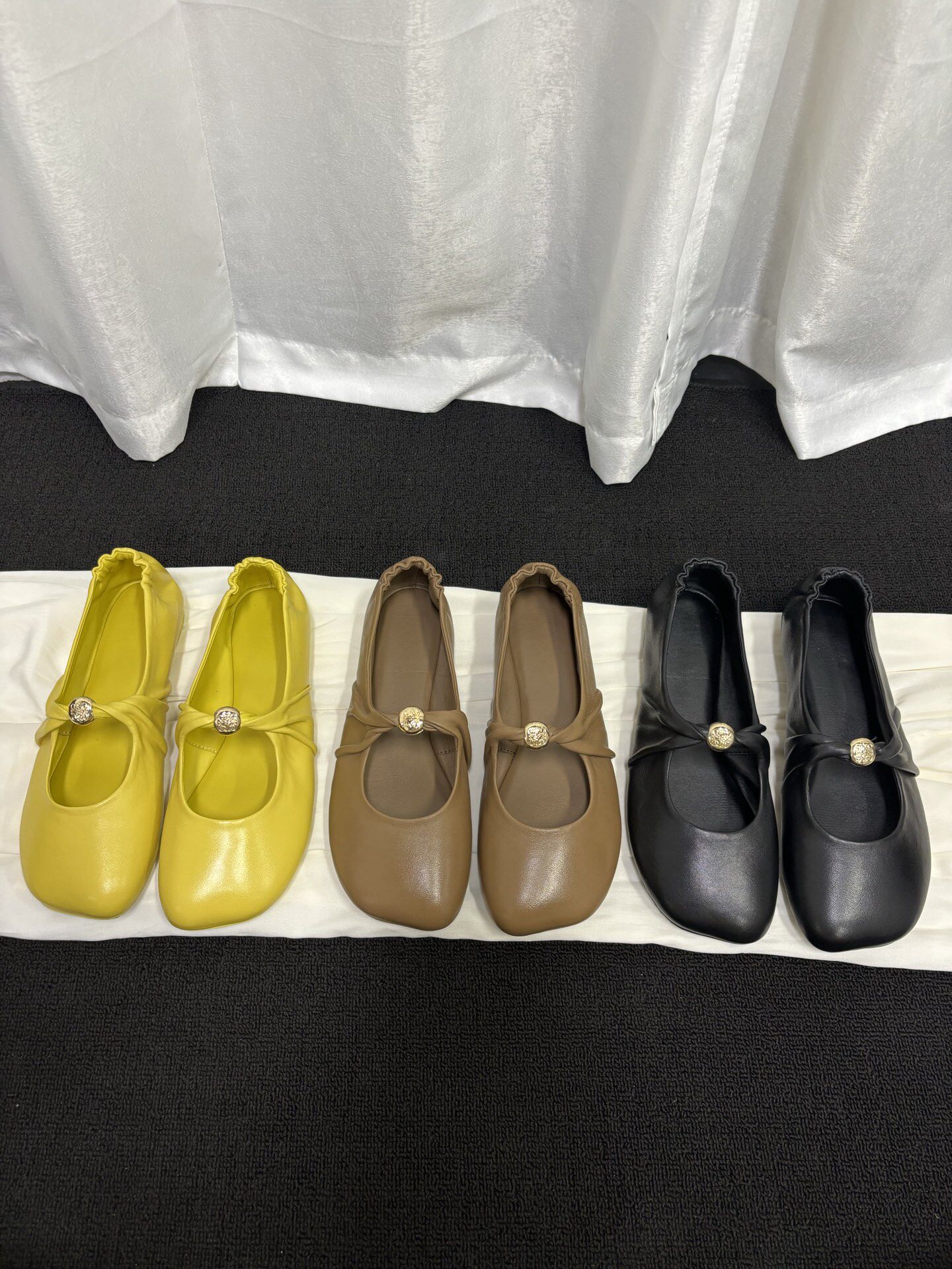 LO原单罗新款真皮女单鞋芭蕾舞鞋平底鞋圆头浅口女单鞋2025新款