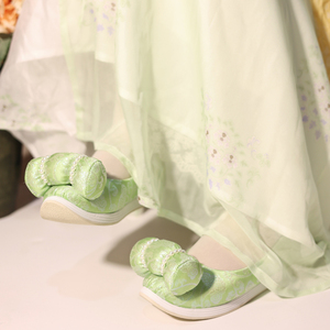鸾羽vs江南朱记汉服鞋联名款【灵芝璎珞】小枕头内增高汉服鞋百搭