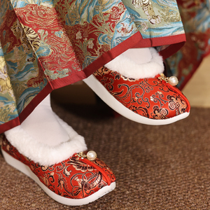 江南朱记汉服鞋【扶光】厚底登云履加绒内增高古风百搭布鞋汉服搭