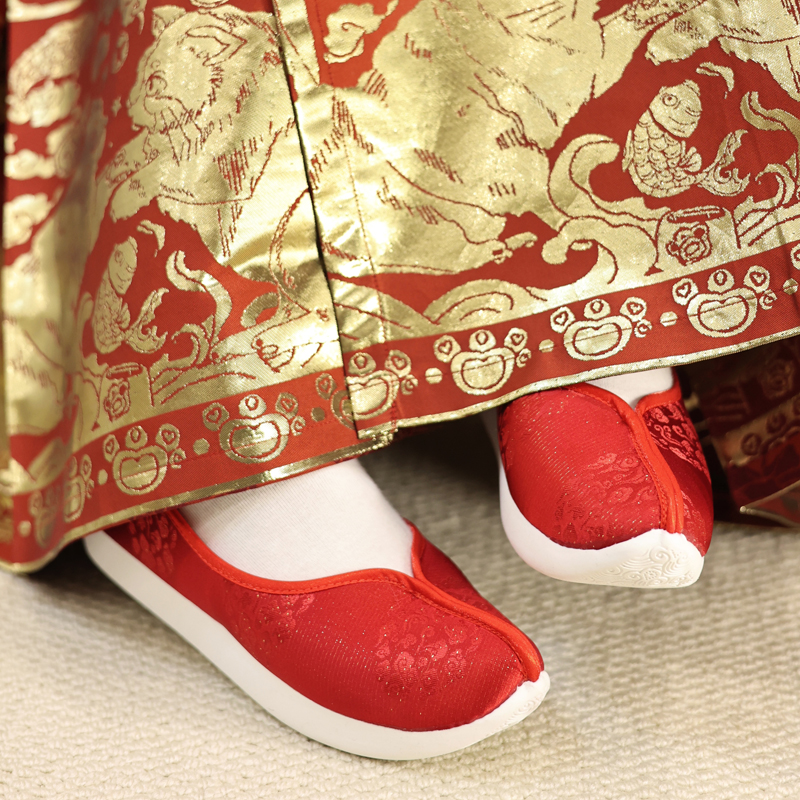 鎏钰境X江南朱记【祈愿诗】厚底登云履汉服鞋内增高古风鞋平底婚