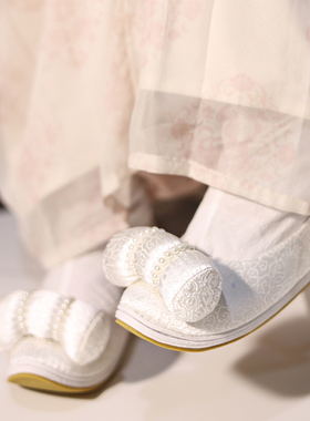 江南朱记原创【云微】小枕头汉服鞋内增高古风布鞋平底汉服鞋子