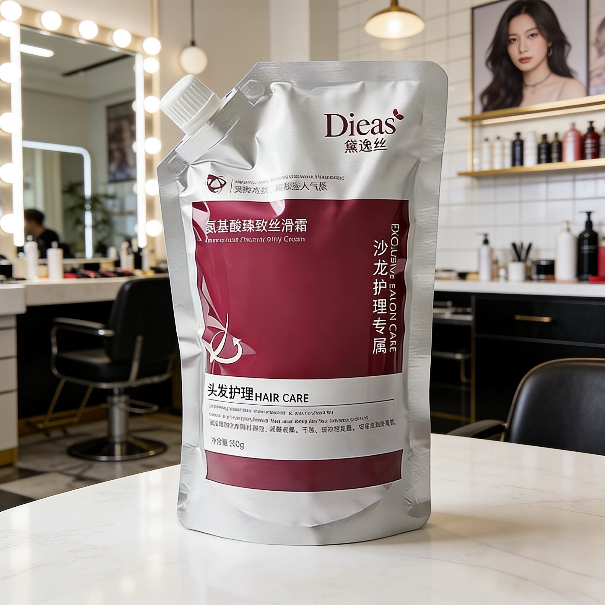 理发店发膜头发护理干枯毛躁营养液黛逸丝氨基酸臻致丝滑霜护发素