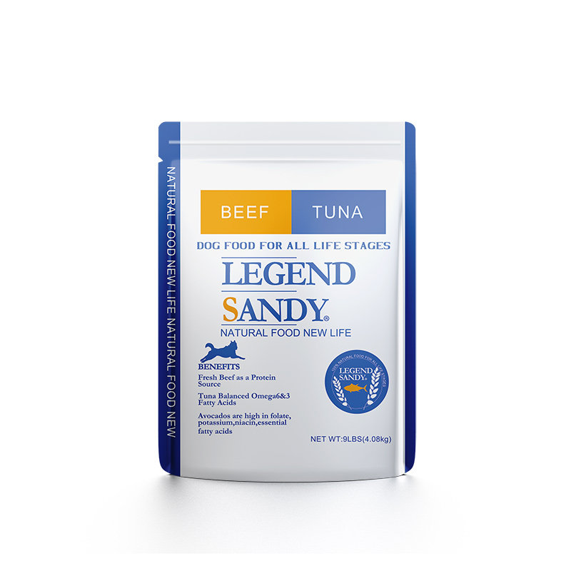 蓝氏狗粮 美毛去泪痕牛肉金枪鱼9磅 买1包送1磅装 22省包快递