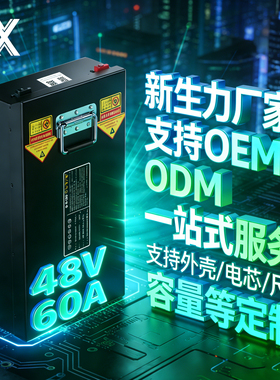 源头工厂BMS国能48V60A磷酸铁锂大单体三四轮汽车级长续航电瓶