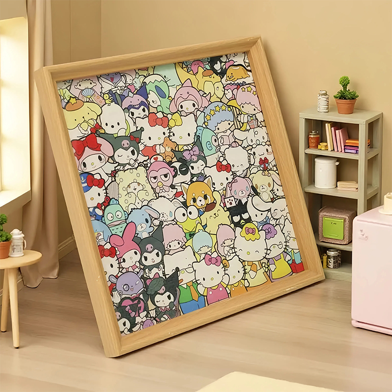 库洛米kitty喵木质异形拼图