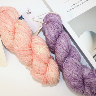 新款心动美丽诺真丝羊毛线手工diy编织毛线有质检报告手纺线直播