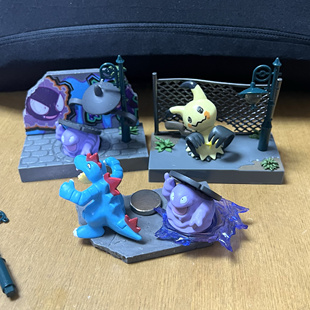 神奇宝贝宠物小精灵迷你Q大力鳄臭臭泥水晶灯火灵公仔手办摆件玩