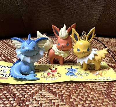 神奇宝贝口袋怪口袋妖怪 水精灵雷精灵火精灵it's demo 扭蛋限定